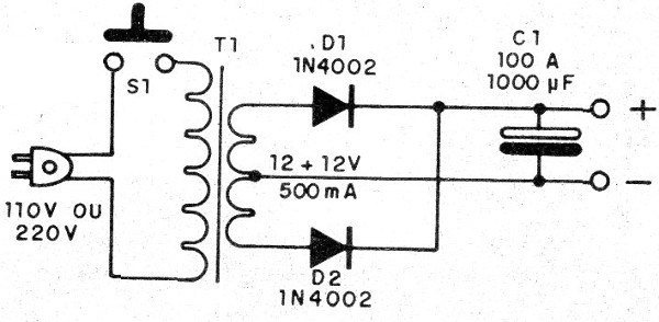 Figura 6 – Fonte de alimentação para o circuito
Figura 6 – Fonte de alimentação para o circuito