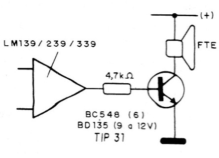    Figura 7 – Etapa para acionamento de alto-falante
