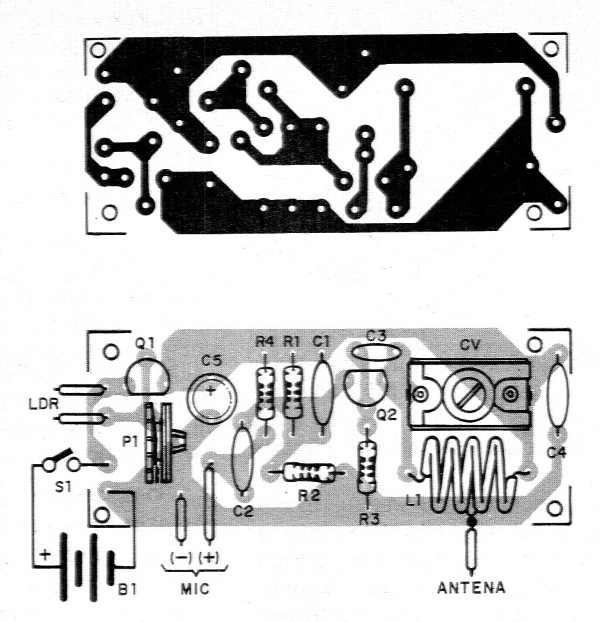 Figura 3 – Placa de circuito impresso para a montagem
Figura 3 – Placa de circuito impresso para a montagem