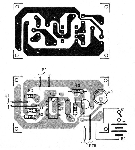 Figura 4- Placa de circuito impresso para a montagem
Figura 4- Placa de circuito impresso para a montagem