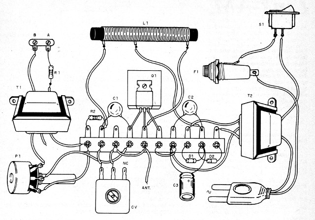 Figura 2 – Ponte de terminais para a montagem do transmissor.
