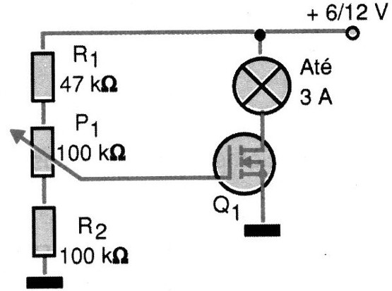 Fig. 7 - A carga pode ser um elemento de aquecimento ou um motor DC.
Fig. 7 - A carga pode ser um elemento de aquecimento ou um motor DC.