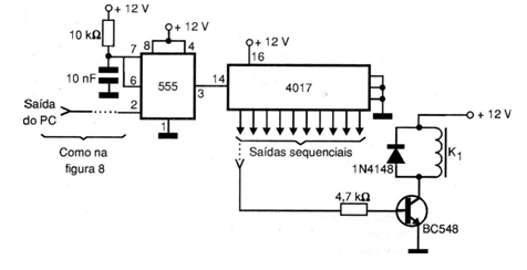 Fig. 10 - Uma interface de acionamento sequencial.
Fig. 10 - Uma interface de acionamento sequencial.