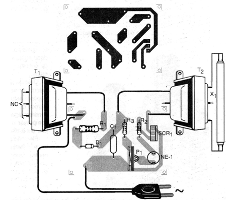 Figura 2 – Placa de circuito impresso para a montagem
Figura 2 – Placa de circuito impresso para a montagem