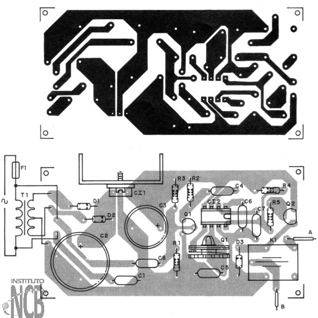Figura 7 – Placa de circuito impresso para a montagem
Figura 7 – Placa de circuito impresso para a montagem