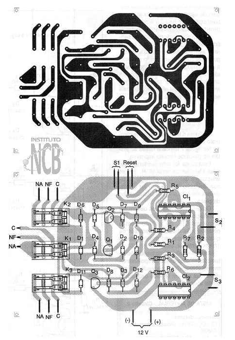 Figura 3 – Placa de circuito impresso para a montagem
Figura 3 – Placa de circuito impresso para a montagem