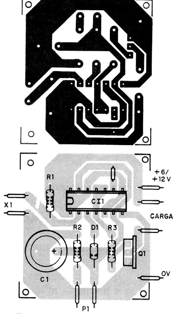 Figura 2 – Placa de circuito impresso para a montagem
Figura 2 – Placa de circuito impresso para a montagem