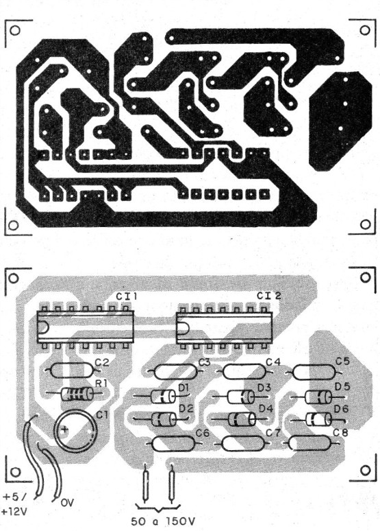   Figura 2 – Placa de circuito impresso para a montagem
