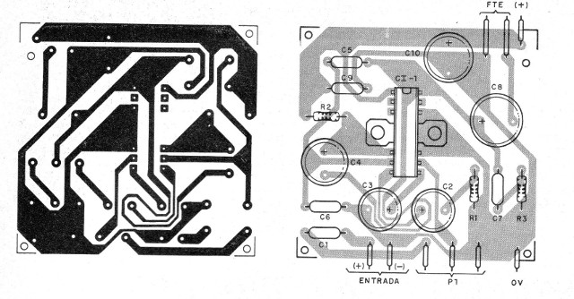    Figura 2 – Placa de circuito impresso para a montagem
