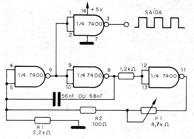 Figura 1 – Oscilador 7400
