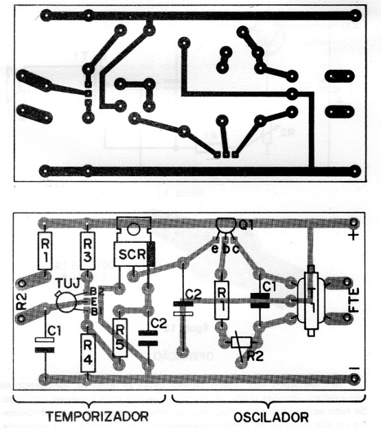  Figura 13 – Placa de circuito impresso para a montagem   
