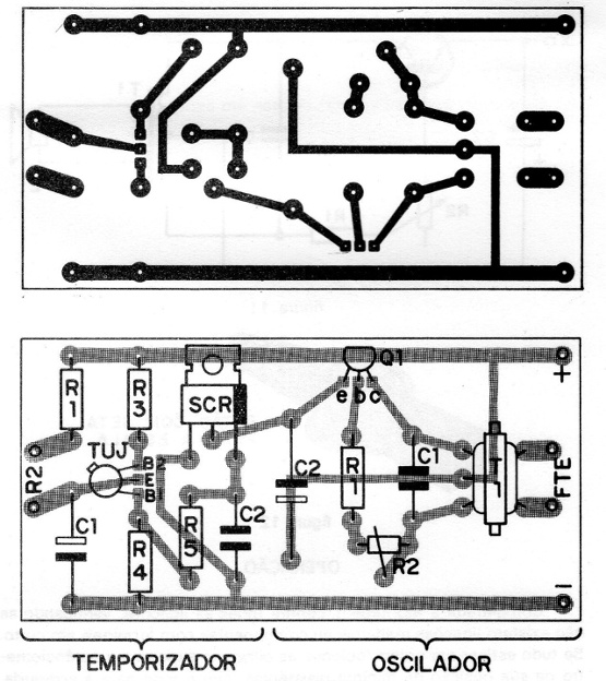 Figura 13 – Placa de circuito impresso para a montagem
Figura 13 – Placa de circuito impresso para a montagem