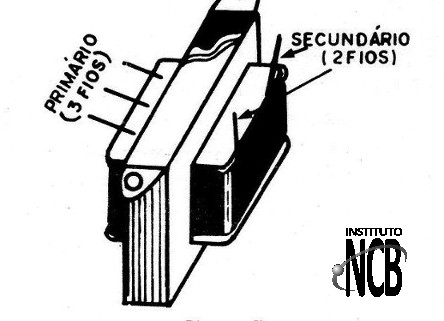 Figura 7 – Transformador de saída miniatura
