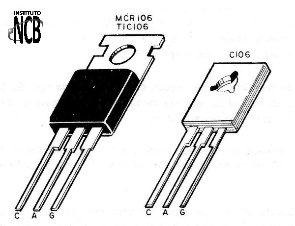 Figura 16 – Pinagem dos SCRs
Figura 16 – Pinagem dos SCRs