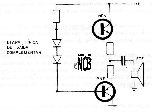 Figura 3 – A etapa de potência de saída
Figura 3 – A etapa de potência de saída