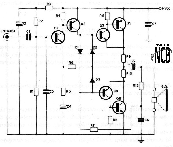   Figura 6 – Diagrama básico dos amplificadores
