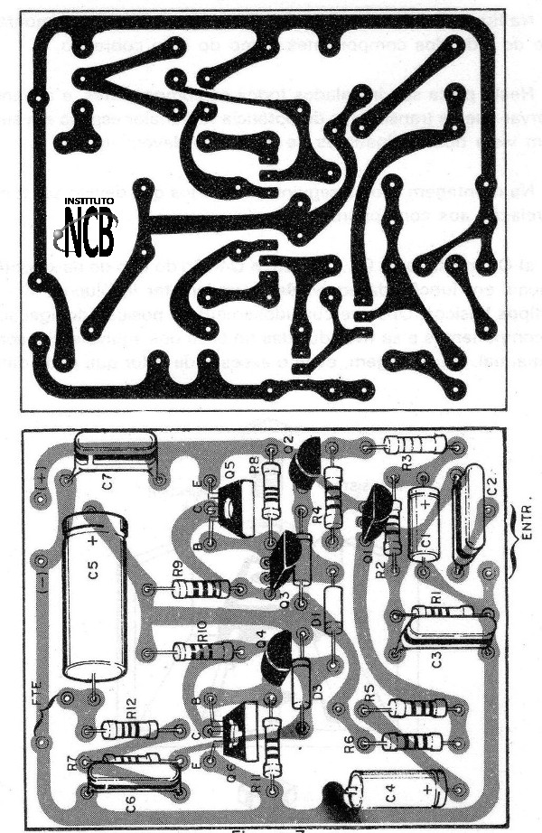 Figura 7 – Placa de circuito impresso para a montagem
Figura 7 – Placa de circuito impresso para a montagem