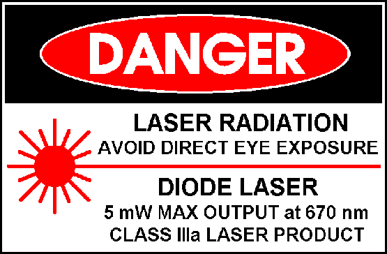 Figura 7 – Alerta sobre o perigo da Radiação Laser
