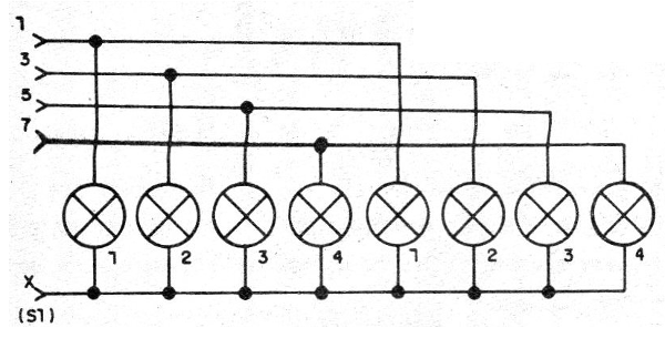 Figura 8 – Ligações para 8 lâmpadas 
