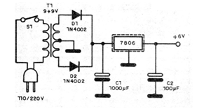 Figura 4 – Fonte de alimentação para o circuito
Figura 4 – Fonte de alimentação para o circuito