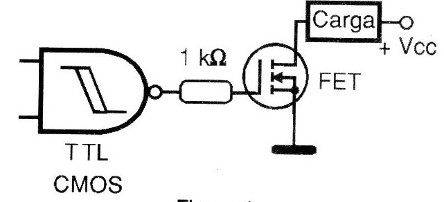 Figura 1 – Usando um MOSFET de potência
Figura 1 – Usando um MOSFET de potência