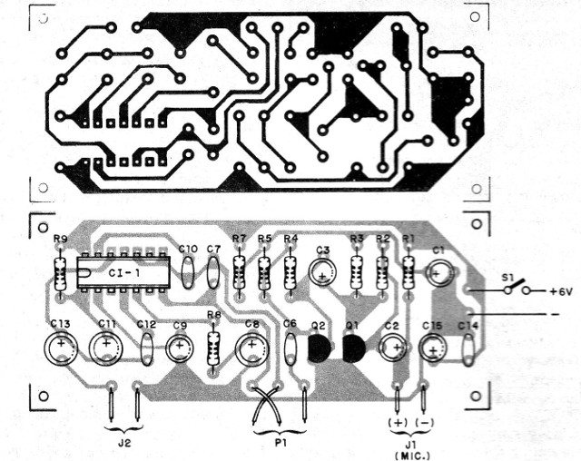 Figura 9 – Placa de circuito impresso para a montagem
Figura 9 – Placa de circuito impresso para a montagem