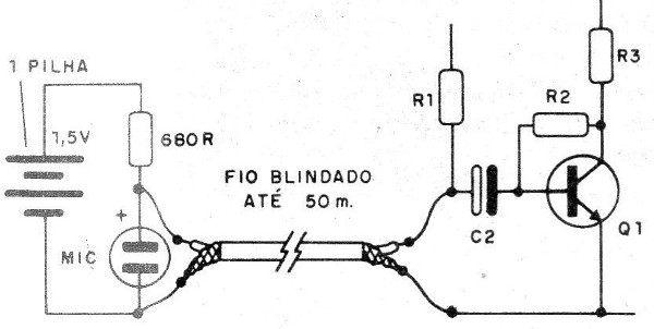   Figura 10 – Polarização remota do microfone
