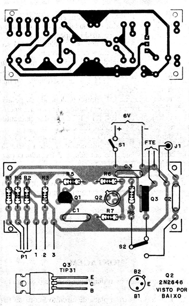 Figura 3 – Placa de circuito impresso para a montagem
Figura 3 – Placa de circuito impresso para a montagem