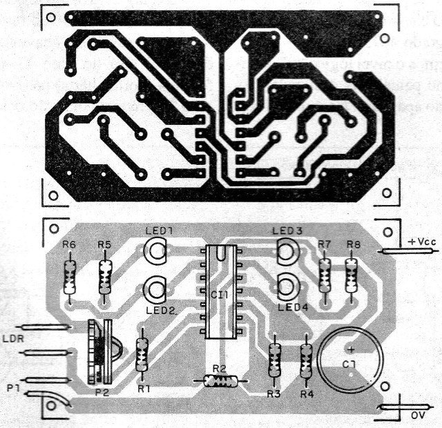 Figura 2 – Placa de circuito impresso para a montagem
Figura 2 – Placa de circuito impresso para a montagem