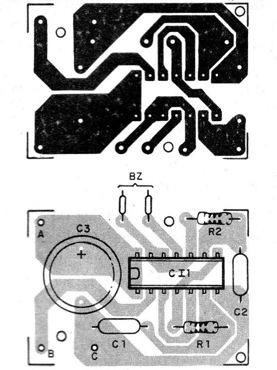 Figura 2 – Placa de circuito impresso para a montagem
Figura 2 – Placa de circuito impresso para a montagem