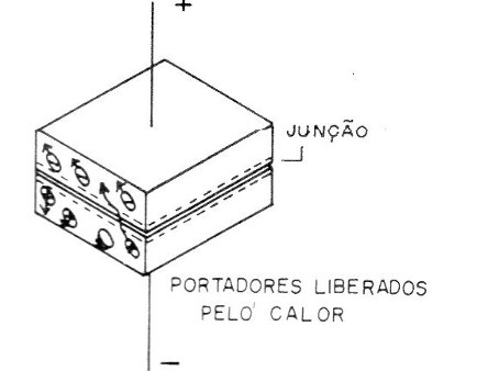 Figura 1 – Portadores de carga são liberadoscom ocalor
Figura 1 – Portadores de carga são liberadoscom ocalor