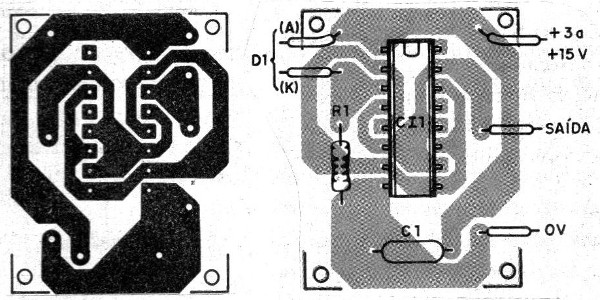 Figura 2 – Placa de circuito impresso para a montagem
Figura 2 – Placa de circuito impresso para a montagem