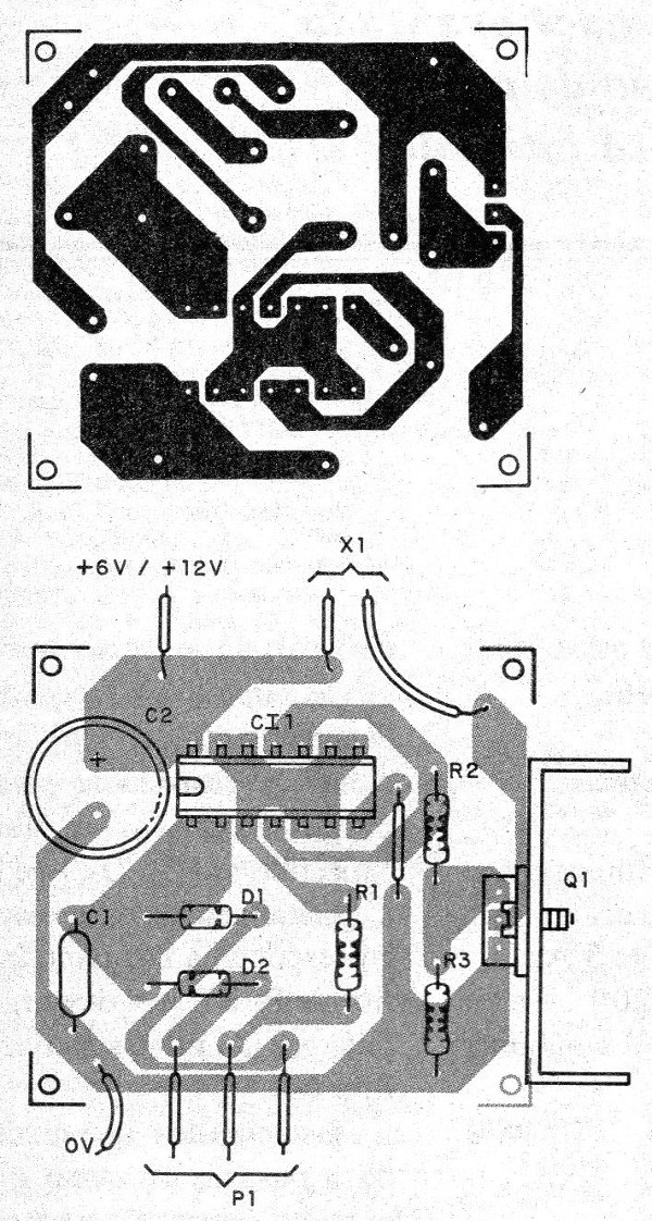 Figura 3 – Placa de circuito impresso para a montagem
Figura 3 – Placa de circuito impresso para a montagem