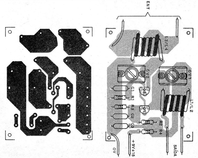 Figura 2 – Placa de circuito impresso para a montagem
Figura 2 – Placa de circuito impresso para a montagem