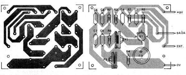 Figura 2 – Sugestão de placa de circuito impresso
