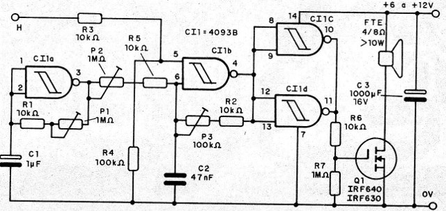    Figura 1 – Diagrama da sirene
