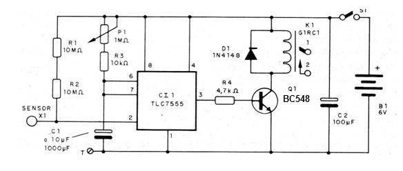    Figura 1 – Diagrama da chave de toque
