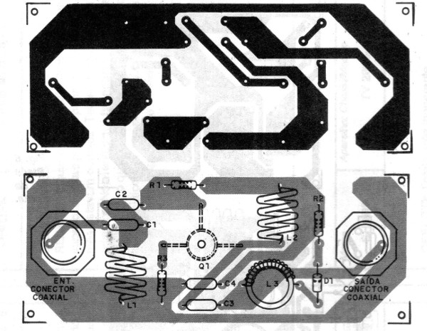 Figura 3 – Placa de circuito impresso para a montagem
Figura 3 – Placa de circuito impresso para a montagem