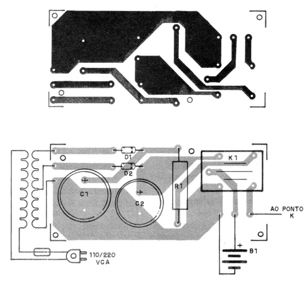 Figura 2 – Placa de circuito impresso para a montagem
Figura 2 – Placa de circuito impresso para a montagem