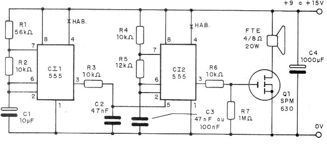 Figura 3 – Diagrama para a sirene
Figura 3 – Diagrama para a sirene