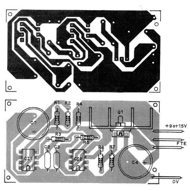 Figura 4 – Placa de circuito impresso para a sirene
Figura 4 – Placa de circuito impresso para a sirene