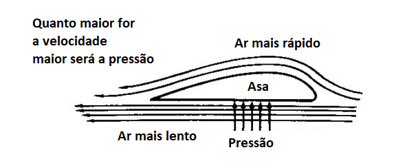 Figura 1 – A sustentação do avião em voo
Figura 1 – A sustentação do avião em voo