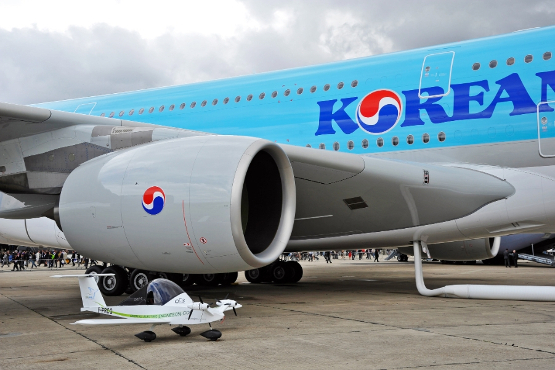 Figura 7 – O avião elétrico e o turbofan comum.
Figura 7 – O avião elétrico e o turbofan comum.