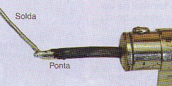 Figura 7 – Estanhando a ponta do soldador
Figura 7 – Estanhando a ponta do soldador