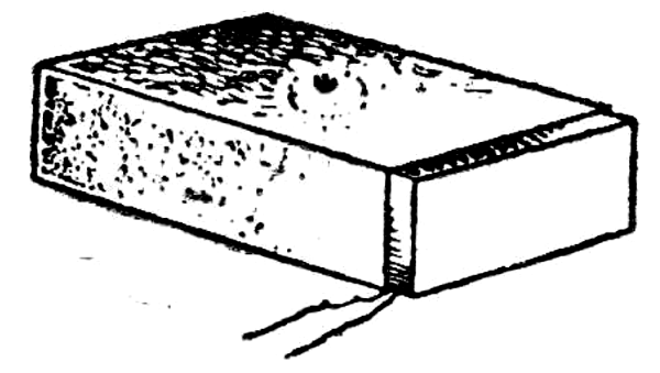 FIG. 1 - Caixa de fósforos usada como microfone.
FIG. 1 - Caixa de fósforos usada como microfone.