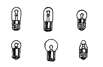 Lâmpadas incandescentes comuns usadas em painéis
Lâmpadas incandescentes comuns usadas em painéis
