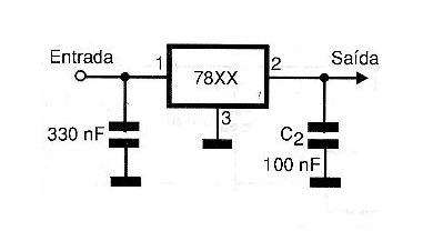 Figura 114 – Circuito básico com o regulador 78xx
