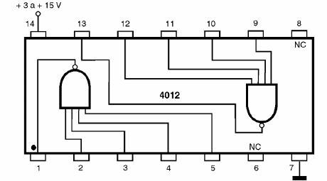 Figura 207 – 4012 – Duas portas NAND de quatro entradas
