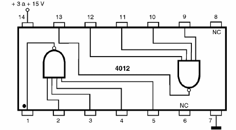 Figura 207 – 4012 – Duas portas NAND de quatro entradas
