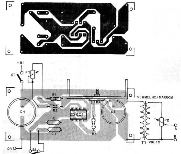   Figura 6 – Placa de circuito impresso para a versão 2
